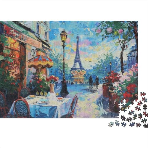 Romantic Paris 3D-Puzzle Für Erwachsene, Puzzle Für Erwachsene, 1000 Teile, Puzzle, 1000 Teile, Anspruchsvolles Puzzle, Geeignet Für Kinder Ab 12 Jahren 1000pcs (75x50cm) von KHHKJBVCE