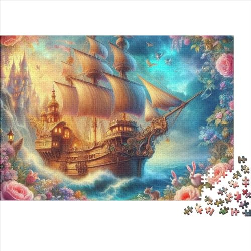 Rose Boat Puzzles Für Erwachsene, 1000 Teile, Puzzle Für Erwachsene, Puzzles Mit 1000 Teilen, Puzzles Mit 1000 Teilen, Anspruchsvolles Puzzle, Geeignet Für Kinder Ab 12 Jahren 1000pcs (75x50cm) von KHHKJBVCE