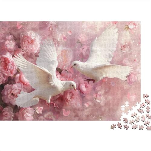 Rose Dove (3) Puzzle Für Erwachsene, 500 Teile, Puzzle, 500 Teile, Lernspiele Für Erwachsene, 500 Teile, Puzzle Für Erwachsene Und Kinder Ab 12 Jahren 500pcs (52x38cm) von KHHKJBVCE