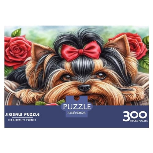 Rose Shih Tzu 3D-Puzzle Für Erwachsene, Puzzle Für Erwachsene, 300 Teile, Puzzle, 300 Teile, Schwierig Und Herausfordernd, Großes Puzzle, Spiel, Spielzeug, Geschenk, Geeignet Für Kinder Über 12 Jahr von KHHKJBVCE