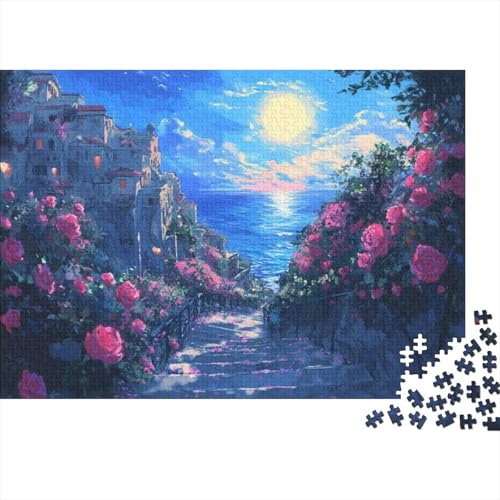 Rose Stairs 1000-teilige Puzzles Für Erwachsene. Puzzles Mit 1000 Teilen. Lernspiele Für Erwachsene. 1000-teilige Puzzles Für Erwachsene Für Erwachsene Und Kinder Ab 12 Jahren 1000pcs (75x50cm) von KHHKJBVCE