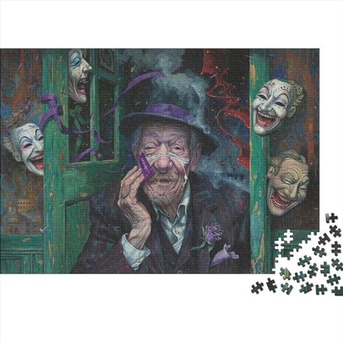 Scary Old Man (4) Puzzle Für Erwachsene 500 Teile Puzzle 500 Teile Lernspiele Für Erwachsene 500 Teile Puzzles Spielzeug Und Spiele 500pcs (52x38cm) von KHHKJBVCE