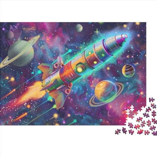 Spacecraft 3D-Puzzles Für Erwachsene, Kunstpuzzles, 500 Teile, Puzzles, 500 Teile. Anspruchsvolles Puzzle. Geeignet Für Kinder Ab 12 Jahren 500pcs (52x38cm) von KHHKJBVCE
