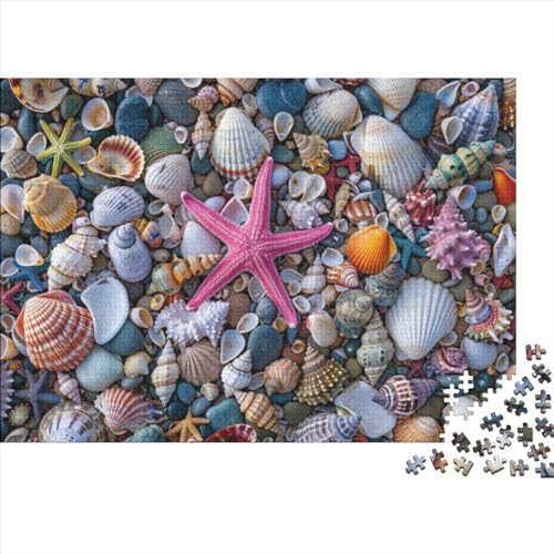 Starfish Shell 3D-Puzzles Für Erwachsene, Kunstpuzzle, 1000 Teile, Puzzle, 1000 Teile, Schwierig Und Herausfordernd, Großes Puzzle, Spiel, Spielzeug, Geschenk, Geeignet Für Kinder Über 12 Jahre 1000pc von KHHKJBVCE