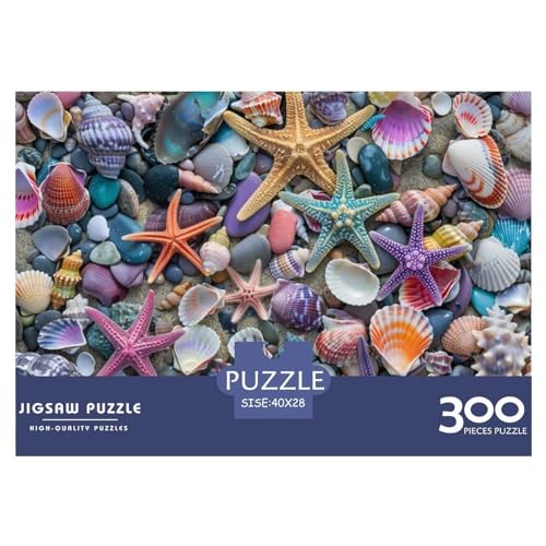Starfish and Shells 3D-Puzzle Für Erwachsene, Puzzle Für Erwachsene, 300 Teile, Puzzle, 300 Teile, Anspruchsvolles Puzzle, Geeignet Für Kinder Ab 12 Jahren 300pcs (40x28cm) von KHHKJBVCE