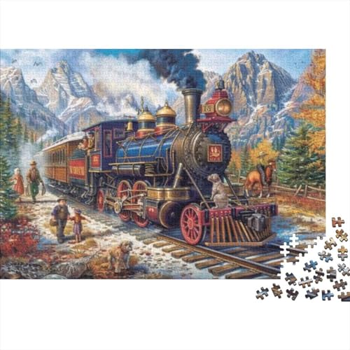 Steam Train (12) 1000-teilige Puzzles Für Erwachsene. Puzzle 1000 Teile. Lernspiele Für Erwachsene. 1000-teilige Puzzles. Spielzeug Und Spiele 1000pcs (75x50cm) von KHHKJBVCE