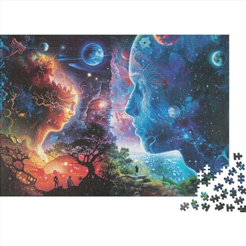 Surrealism 3D-Puzzles Für Erwachsene, Kunstpuzzle, 1000 Teile, Puzzle, 1000 Teile, Jedes Teil Ist Ein Unikat, Geeignet Für Kinder Ab 12 Jahren 1000pcs (75x50cm) von KHHKJBVCE