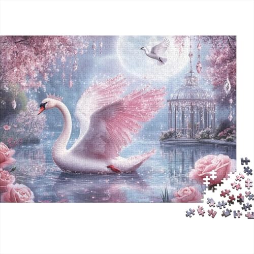 Swan 300-teilige Puzzles Für Erwachsene 300-teilige Puzzles Heimdekorationspuzzle 300-teilige Puzzles Spielzeug Und Spiele 300pcs (40x28cm) von KHHKJBVCE