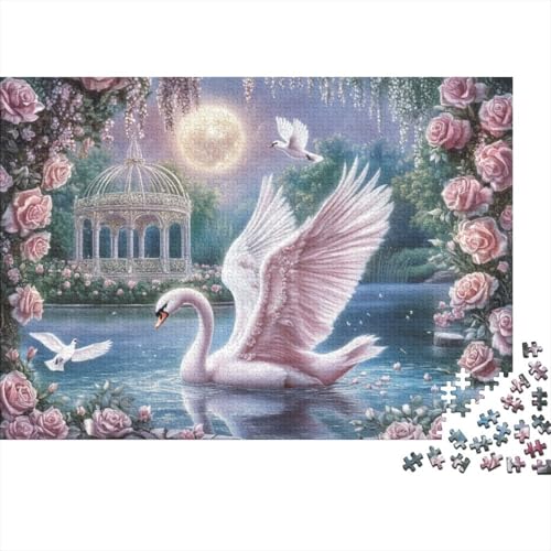 Swan 300-teilige Puzzles Für Erwachsene. 300-teilige Puzzles. Familien-Puzzlespielzeug. 300-teilige Puzzles Für Erwachsene Und Kinder Ab 12 Jahren 300pcs (40x28cm) von KHHKJBVCE