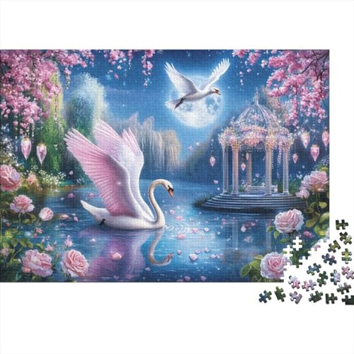 Swan 300-teilige Puzzles Für Erwachsene. Puzzles Mit 300 Teilen. Anspruchsvolle Puzzles Für Erwachsene. 300-teilige Puzzles Für Erwachsene Und Kinder Ab 12 Jahren 300pcs (40x28cm) von KHHKJBVCE