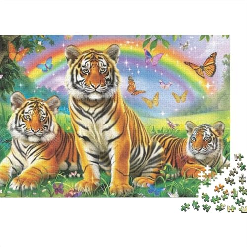 Tiger Puzzles Für Erwachsene, 1000 Teile, Kunstpuzzle, 1000 Teile, Puzzles, 1000 Teile, Kinderpuzzle, Geeignet Für Kinder Ab 12 Jahren 1000pcs (75x50cm) von KHHKJBVCE