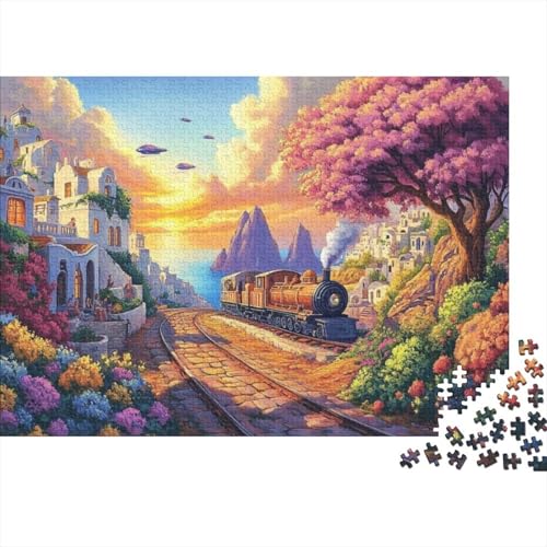 Train 300 Teile Puzzles Für Erwachsene Puzzles 300 Teile Familienpuzzle Spielzeug 300 Teile Puzzles Für Erwachsene Spielzeug Und Spiele 300pcs (40x28cm) von KHHKJBVCE