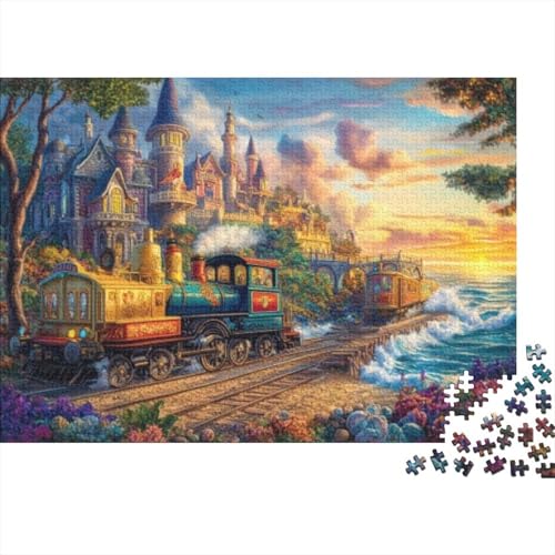 Train Town 300-teilige Puzzles Für Erwachsene 300-teilige Puzzles Familien-Puzzlespielzeug 300-teilige Puzzles Für Erwachsene Spielzeug Und Spiele 300pcs (40x28cm) von KHHKJBVCE