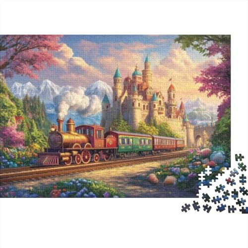 Train Town 300-teilige Puzzles Für Erwachsene. Puzzles Mit 300 Teilen. Lernspiele Für Erwachsene. 300-teilige Puzzles. Spielzeug Und Spiele 300pcs (40x28cm) von KHHKJBVCE