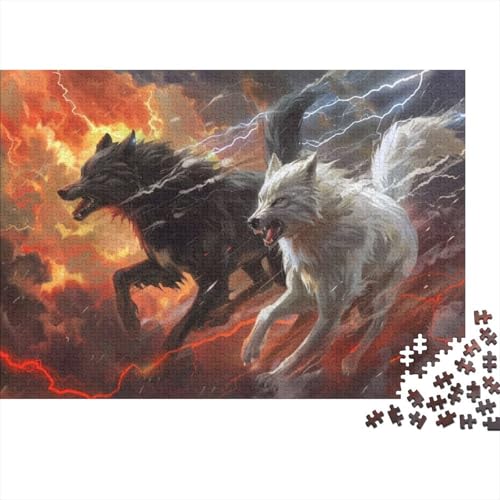 Two Wolves (5) 1000-teilige Puzzles Für Erwachsene 1000-teilige Puzzles Heimdekorationspuzzle 1000 Puzzles Für Erwachsene Für Erwachsene Und Kinder Ab 12 Jahren 1000pcs (75x50cm) von KHHKJBVCE