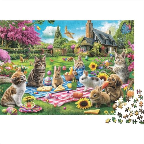 Various Animals Having Easter Picnic 500-teiliges Puzzle Für Erwachsene, Puzzles Für Erwachsene, 500-teiliges Puzzle, Holzpuzzles, Einzigartige Denkaufgabe, Geeignet Für Kinder Ab 12 Jahren 500pcs ( von KHHKJBVCE