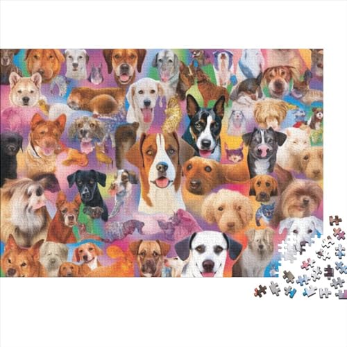 Various Dogs Puzzle 500 Teile Erwachsenenpuzzle Kunstpuzzle 500 Teile Puzzles 500 Teile Einzigartige Denkaufgabe Geeignet Für Kinder Über 12 Jahre 500pcs (52x38cm) von KHHKJBVCE