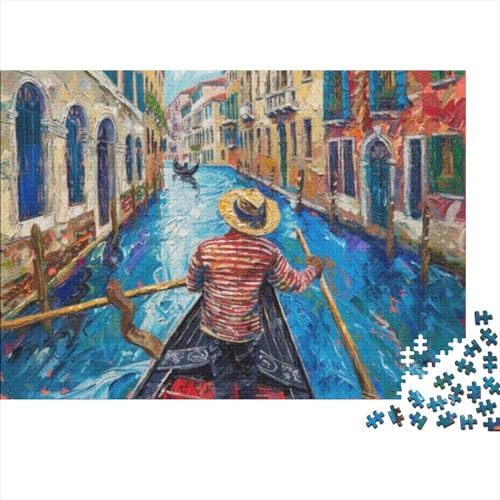 Venice Water City 3D-Puzzles Für Erwachsene, Puzzles Für Erwachsene, 1000 Teile, Puzzles, 1000 Teile, Puzzle, Familienspiel, Puzzle, Geeignet Für Kinder Ab 12 Jahren 1000pcs (75x50cm) von KHHKJBVCE