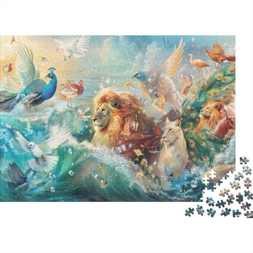 Wild Animals (4) Puzzle Für Erwachsene, 1000 Teile, Puzzle, 1000 Teile, Stressabbauende Puzzles, 1000 Puzzles Für Erwachsene, Spielzeug Und Spiele 1000pcs (75x50cm) von KHHKJBVCE