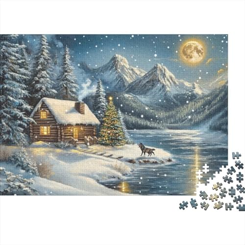 Winter Landscape 300-teilige Puzzles Für Erwachsene 300-teilige Puzzles Heimdekorationspuzzle 300-teilige Puzzles Für Erwachsene Und Kinder Ab 12 Jahren 300pcs (40x28cm) von KHHKJBVCE