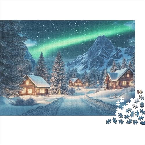 Winter Landscape 500-teilige Puzzles Für Erwachsene Puzzles 500 Teile Einzigartige Heimdekoration Und Geschenke 500 Puzzles Für Erwachsene Spielzeug Und Spiele 500pcs (52x38cm) von KHHKJBVCE