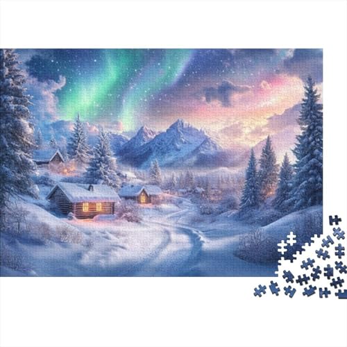 Winter Landscape 500-teilige Puzzles Für Erwachsene. Puzzles Mit 500 Teilen. Lernspiele Für Erwachsene. 500-teilige Puzzles Für Erwachsene Und Kinder Ab 12 Jahren 500pcs (52x38cm) von KHHKJBVCE