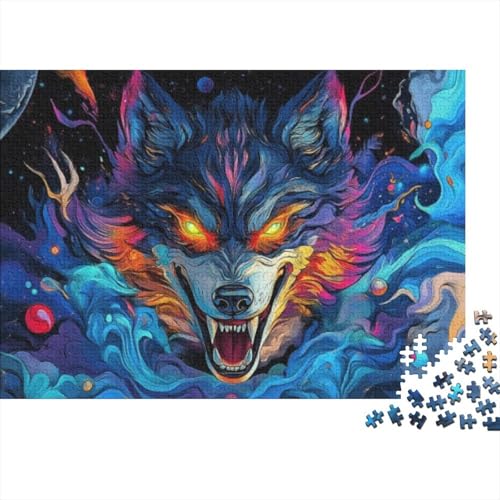 Wolf 300-teilige Puzzles Für Erwachsene 300-teilige Puzzles Familienpuzzlespielzeug 300-teilige Puzzles Spielzeug Und Spiele 300pcs (40x28cm) von KHHKJBVCE