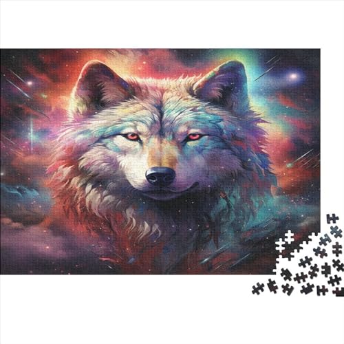 Wolf 300-teilige Puzzles Für Erwachsene Puzzles 300 Teile Impossible Puzzle 300-teilige Puzzles Spielzeug Und Spiele 300pcs (40x28cm) von KHHKJBVCE