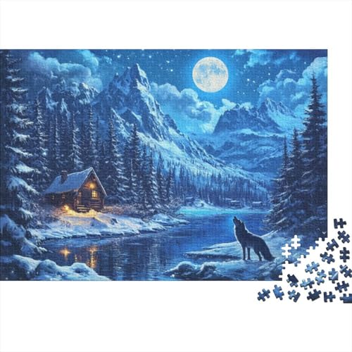 Wolf 300-teilige Puzzles Für Erwachsene. 300-teilige Puzzles. Anspruchsvolle Puzzles Für Erwachsene. 300-teilige Puzzles Für Erwachsene. Spielzeug Und Spiele 300pcs (40x28cm) von KHHKJBVCE