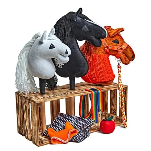 KHT ARIA SHOP | Hobby Horse |Stall für 3 Hobby-Pferde | Pferdestahl für Hobby Horse & Steckenpferde (Lieferung ohne Pferde) von KHT ARIA SHOP