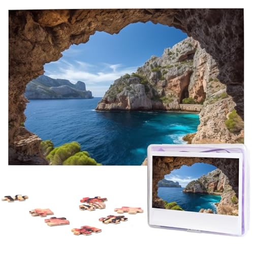 Arch in Mallorca Spanien Puzzles 1000 Teile Personalisierte Puzzles Fotos Puzzle für Familie Bilderpuzzle für Erwachsene Hochzeit Geburtstag (74,9 x 50 cm) von KHiry