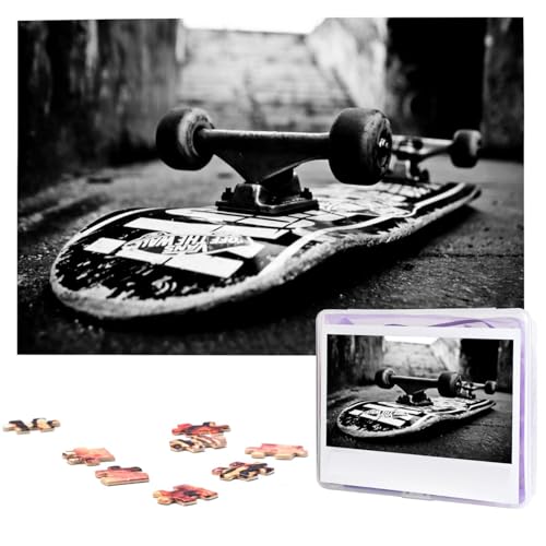 Skate Boards Puzzles 1000 Teile Personalisierte Puzzles Fotos Puzzle für Familie Bilderpuzzle für Erwachsene Hochzeit Geburtstag (74,9 x 50 cm) von KHiry