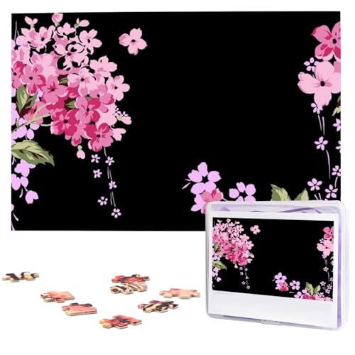 Vintage Floral Pattern Puzzles 1000 Pieces Personalized Jigsaw Puzzles Photos Puzzle for Family Picture Puzzle for Adults Wedding Birthday (74.9 cm x 50.0 cm) von KHiry