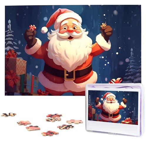 Weihnachtsmann-Puzzle, 1000 Teile, personalisierte Puzzles, Foto-Puzzle für Familie, Bilderpuzzle für Erwachsene, Hochzeit, Geburtstag (74,9 x 50 cm) von KHiry