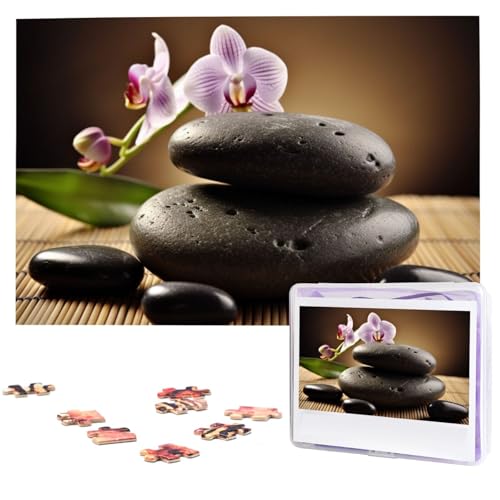 Zen Stone Puzzles 1000 Teile Personalisierte Puzzles Fotos Puzzle für Familie Bilderpuzzle für Erwachsene Hochzeit Geburtstag (74,9 x 50 cm) von KHiry