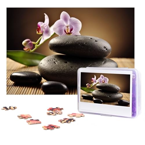 Zen Stone Puzzles 300 Teile Personalisierte Puzzles Fotos Puzzle für Familie Bilderpuzzle für Erwachsene Hochzeit Geburtstag (38,1 x 25,4 cm) von KHiry