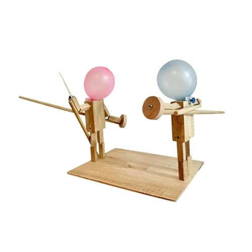KICHI Holzspielzeug Holzbots Holzzaunspiel -Bots-Kampfspiel Ballon-Bambus-Kampf von KICHI