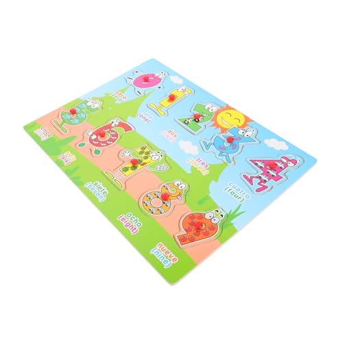 1 Satz Spanisches Puzzle Kinder Spielzeug Tiere Spielzeug Jigköpfe Puzzlebuch Spielzeuge Kleinkind Spielzeug Puzzlematte Kinderspielzeug Sprachrätsel Lernspielzeug Holz KICHOUSE von KICHOUSE