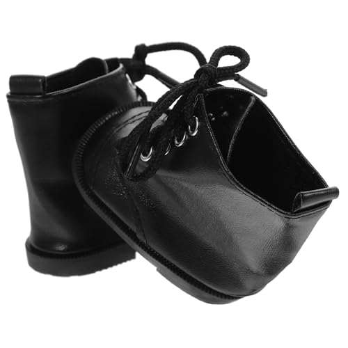 KICHOUSE 1 Paar Puppenstiefel Dekorative Minischuhe Puppe Schuhe Dekor Mini-Schuhe Spielzeug Stiefel Für 18-Zoll-Puppen Spielpuppenschuhe Puppe Dekorative Schuhe Mini-schuhverzierung Black von KICHOUSE