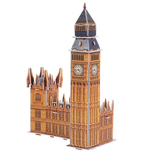 KICHOUSE 1 Satz Big Ben-Puzzle Berühmtes Baupuzzle 3D-Puzzles Für Erwachsene Modellbausätze Für Erwachsene Kinderpuzzle 3D-Architektur-Puzzle Kinder 3D-Puzzle Erwachsene Rätseln Papier von KICHOUSE