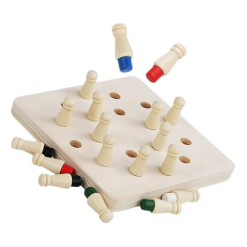 KICHOUSE 1 Satz Erinnerungsspielzeug interaktives Spielzeug Interactive Toys pädagogische Brettspiele Holz Spielzeuge Memory-Schach-Matching-Spielzeug Lernspielzeug hölzern von KICHOUSE