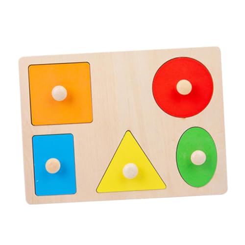 KICHOUSE 1 Satz Geometrie-Puzzle Spielzeug zum Sortieren von Formen Puzzle für Kleinkinder Alphabet-Tier-Puzzle Kinder Puzzle rätselbuch Kinder pädagogisches Puzzle praktisches Puzzle Holz von KICHOUSE