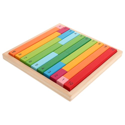 KICHOUSE 1 Satz Hilfsmittel Für Den Matheunterricht Lernstäbe Zählen Lehrstäbe Stäbe Für Frühes Lernen Anzahl Der Übungsruten Montessori-Sticks-Spielzeug Montessori-zählstäbe Holz von KICHOUSE