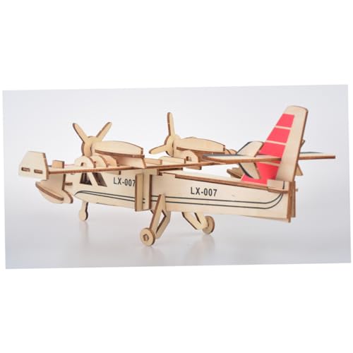 KICHOUSE 1 Satz Holzpuzzle 3D-Puzzle Puzzle Für Erwachsene Spielzeug Puzzles Aus Holz Modelle Spielset Aus Holz Flugzeug Schneiden Bambus Rätsel von KICHOUSE