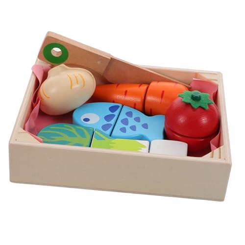 KICHOUSE 1 Satz Holzspielzeug Küche Set mit Obst und Gemüse zum Schneiden Realistisches für Kreative Rollenspiele für Jungen und Mädchen Aufbewahrungsschale Fördert Motorische Fähigkeiten KICHOUSE 1 Satz Holzspielzeug Küche Set mit Obst und Gemüse zum Schneiden Realistisches für Kreative Rollenspiele für Jungen und Mädchen Aufbewahrungsschale Fördert Motorische Fähigkeiten von KICHOUSE