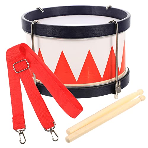 KICHOUSE 1 Satz Kleine Trommel Trommelstöcke Kindertrommel Instrument Kinderspielzeug Pädagogisches Babyspielzeug Musikspielzeug Für Babys Lernspielzeug Für Kinder Band Musical Rot Metall von KICHOUSE