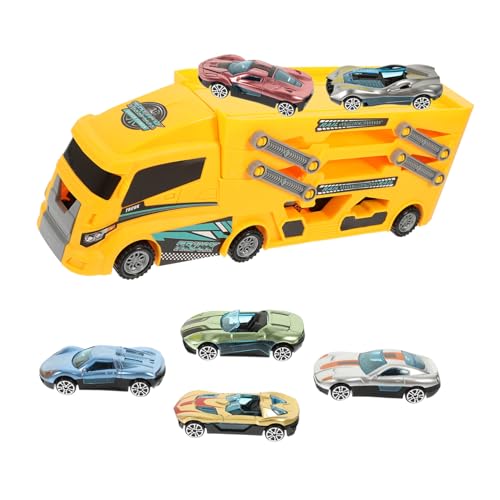 KICHOUSE 1 Satz LKW-Autos Spielzeug-baufahrzeuge Kleine LKW-spielzeuge Miniatur-transportwagen Spielzeug Für Baufahrzeuge Kinderautospielzeug Auto Spielzeug Spielzeug-modellautos Abs Yellow von KICHOUSE