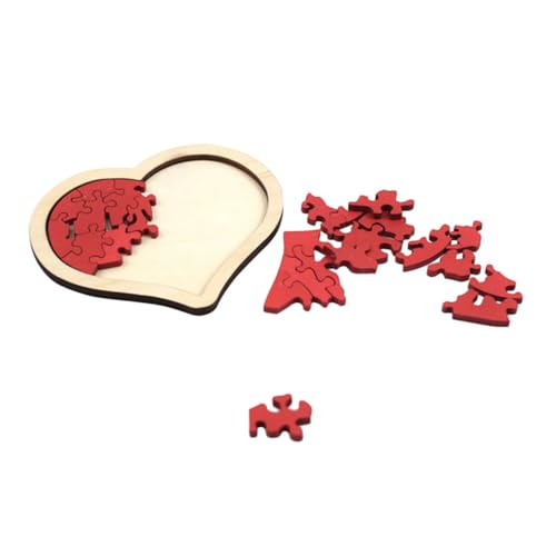 KICHOUSE 1 Satz Liebesrätsel Kinder Puzzle kinderpuzzle heartstopped prezenty NA walentynki Liebesherz-Puzzle Herz-Puzzle-Spielzeug Herzpuzzle aus Holz Lernspielzeug aus Holzpuzzle hölzern von KICHOUSE