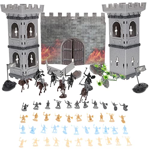 KICHOUSE 1 Satz Militärsoldatenmodell Spielzeugsoldaten-actionfiguren Mikro-landschaftsdekore Mittelalterliche Partydekorationen Figuren Für Kinder Soldat-actionfigur Minifigur Plastik von KICHOUSE