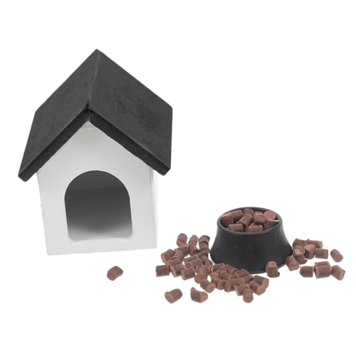 KICHOUSE 1 Satz Puppenhaus Hundehaus Hamsterzubehör Kleines Hamsterhäuser Und Verstecke Kaninchenkäfig Drinnen Tiere Kleintierbehälter Tierheim Für Meerschweinchen Spielzeug Black Holz von KICHOUSE